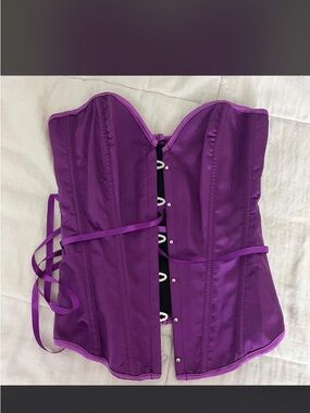 SHEIN Purple Satin Corset Top